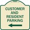 Signmission Reserved Parking Customer and Visitor Parking Heavy-Gauge Aluminum Sign, 18" x 18", TG-1818-23053 A-DES-TG-1818-23053 - alternate 1